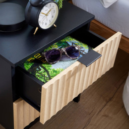Home Source Hempton 2 Drawer Bedside Table - thumbnail 4