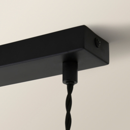 ValueLights Kira Matte Black Glass 3 Drop Bar Ceiling Pendant Light - thumbnail 4