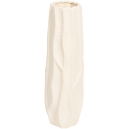 Gia Tall Textured Vase Beige