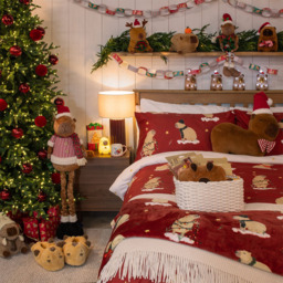 Capybara Christmas Duvet Set Red King - thumbnail 2