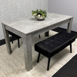 Portland Grey 4 Seater Rectangular Wooden Dining Set with Bench