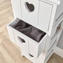 Home Source Love White 4 Drawer Chest Storage Unit - thumbnail 4