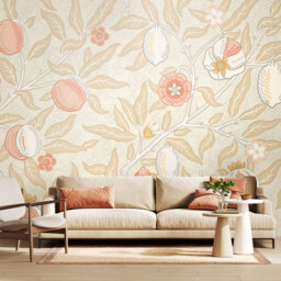 Origin Murals Fruit and Foliage Cream Wall Mural