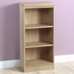 R White Cabinets 3 Shelf Mid Height Sandstone Bookcase