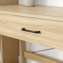 Home Source Winston Oak Effect Single Drawer Desk - thumbnail 4