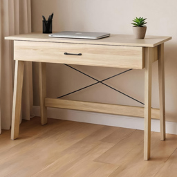 Home Source Winston Oak Effect Single Drawer Desk