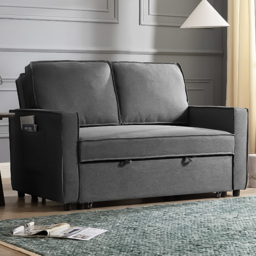 Home Detail Hugo Small Double Sleeper Dark Grey Pull Out Sofa Bed - thumbnail 1