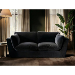 SOLACE+CO Orson 3 Seater Black Velvet Sofa - thumbnail 4