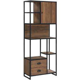 Baumhaus Ooki Single Door 2 Drawer 6 Shelf Bookcase - thumbnail 2