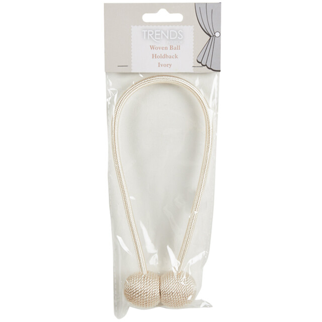 Trends Ivory Ball Magnet Tieback