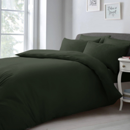 Velosso Microfibre Olive Single Duvet and Pillowcase Set