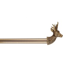 Brass Stag Curtain Pole - 120cm