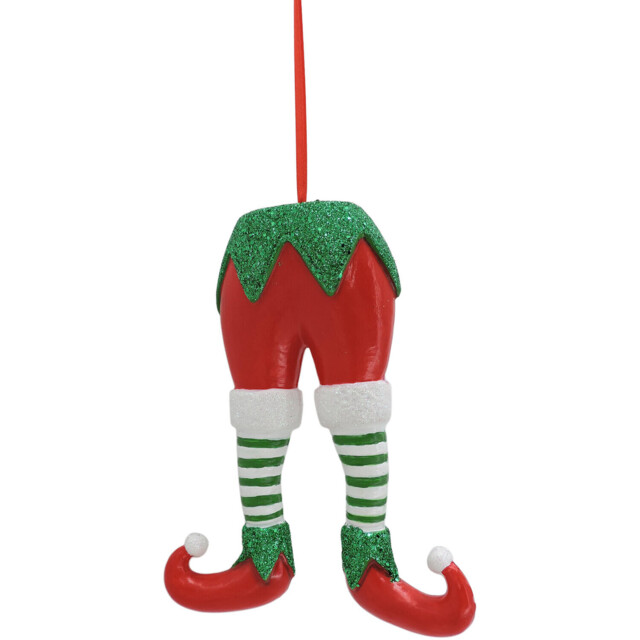 Candy Cane Lane Elf Legs Hanging Christmas Decoration - image 1