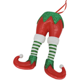 Candy Cane Lane Elf Legs Hanging Christmas Decoration - thumbnail 2