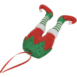 Candy Cane Lane Elf Legs Hanging Christmas Decoration - thumbnail 4
