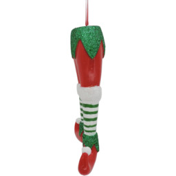 Candy Cane Lane Elf Legs Hanging Christmas Decoration - thumbnail 3