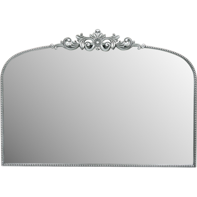 Ornate Over The Mantle Mirror Pewter - image 1