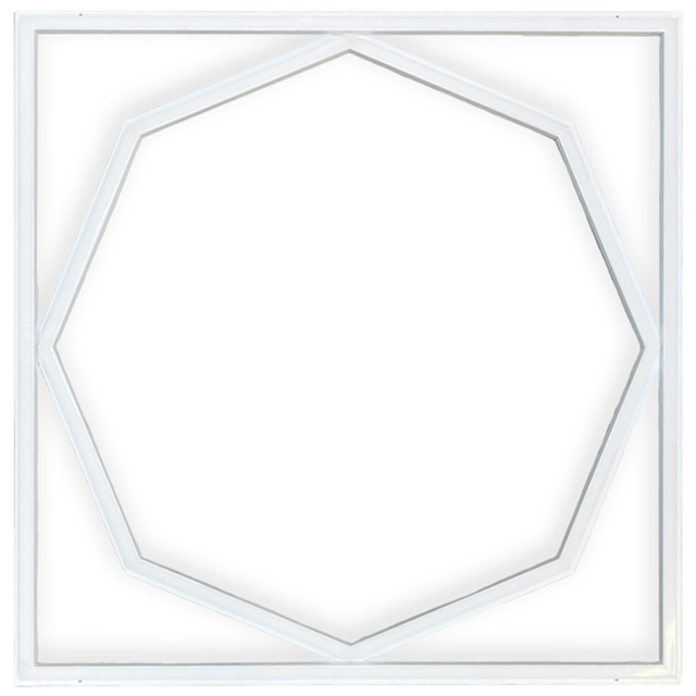 ENER-J 40W 6500K Cool White Hexagon Inner LED Frame Panel Light - image 1