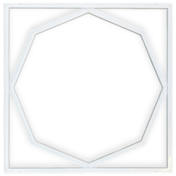 ENER-J 40W 6500K Cool White Hexagon Inner LED Frame Panel Light - thumbnail 1