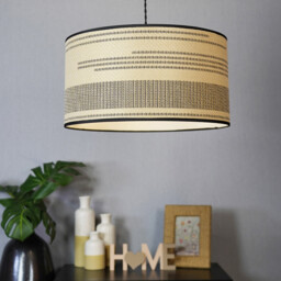 Isra Brown and Black Pendant Ligh Lamp Shade - thumbnail 2
