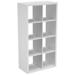Homebase Clever Cube White 8 Shelf Storage Unit - thumbnail 2