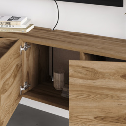 Decortie Combe Whiskey Oak 4 Door Wall-Mounted TV Unit - thumbnail 3