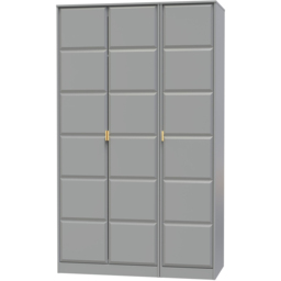 Crowndale Cube 3 Door Dusk Grey Wardrobe Ready Assembled - thumbnail 2