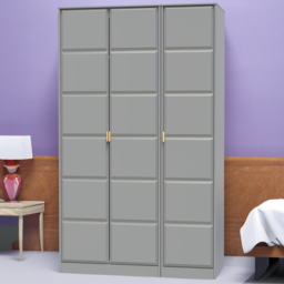 Crowndale Cube 3 Door Dusk Grey Wardrobe Ready Assembled - thumbnail 1