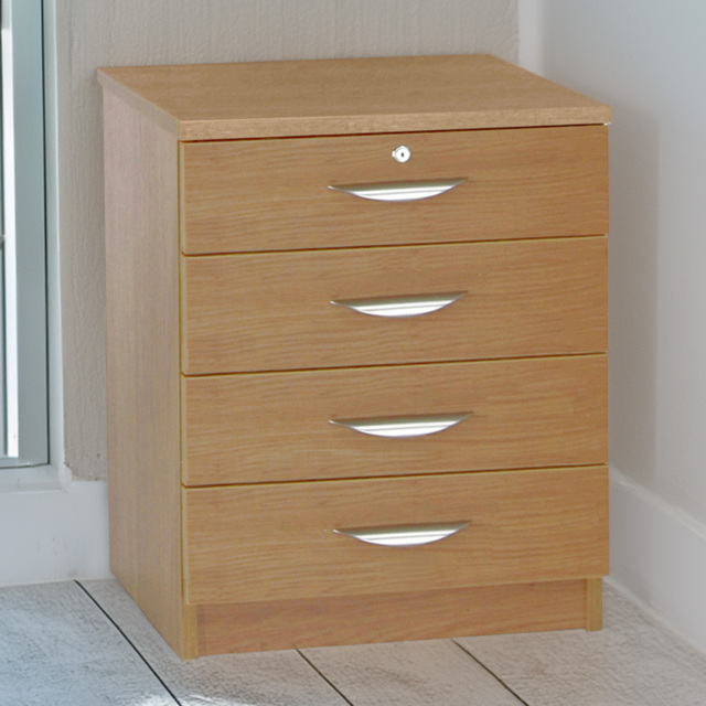 R White Cabinets Brown 4 Drawer Chest of Drawers - image 1