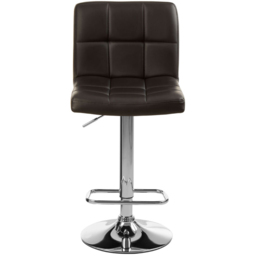 Premier Housewares Baina Quilted Bar Stool with Chrome Base - thumbnail 2