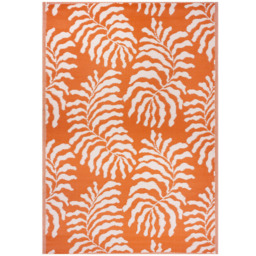 Furn Tocorico Tropical Leaf Orange Reversible Rug 120 x 180cm - thumbnail 1