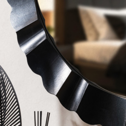 Noir Scalloped Round Mirror Black - thumbnail 4