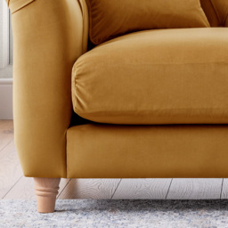 Ochre Velvet Armchair - thumbnail 3