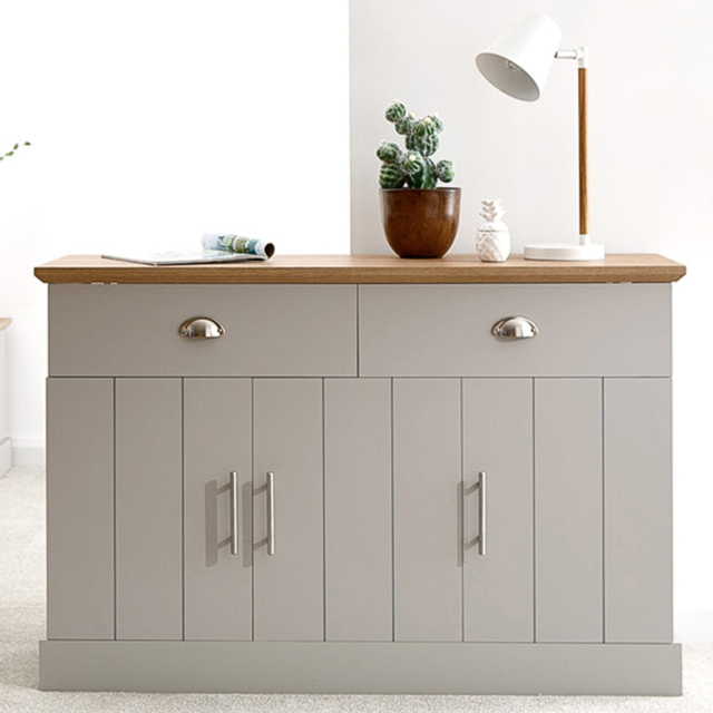 GFW Kendal Grey 3 Door 2 Drawer Large Sideboard - image 1