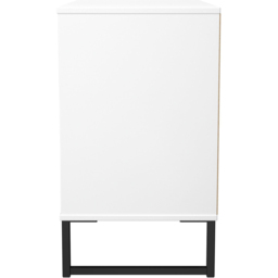 Crowndale Fluted 3 Drawer Duck and White Matt Chest of Drawers Ready Assembled - thumbnail 3