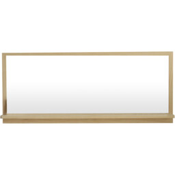 Ashdown Natural Wooden Mirror with Shelf 120 x 50cm