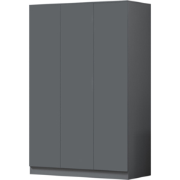 FWStyle Stora 3 Door Matt Grey Wardrobe - thumbnail 2