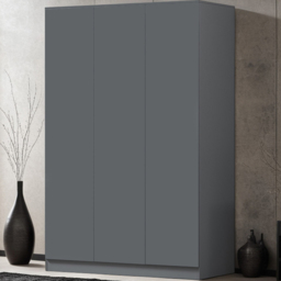 FWStyle Stora 3 Door Matt Grey Wardrobe