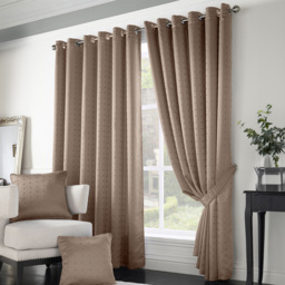 Alan Symonds Madison Latte Ring Top Curtain 229 x 229cm