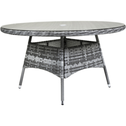 Charles Bentley Rattan 4 Seater Dining Table Grey - thumbnail 2