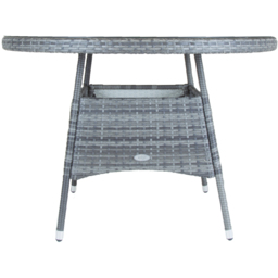 Charles Bentley Rattan 4 Seater Dining Table Grey - thumbnail 3