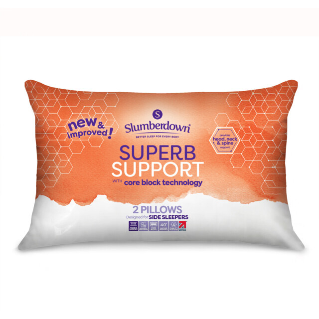 Slumberdown Superb Support White Pillows 2 Pack - image 1