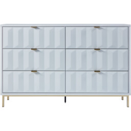 Lara 6 Drawer White Chest of Drawers - thumbnail 3