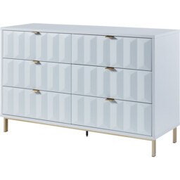 Lara 6 Drawer White Chest of Drawers - thumbnail 4