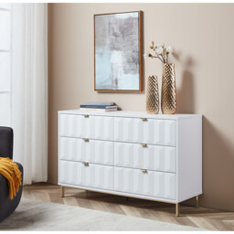 Lara 6 Drawer White Chest of Drawers - thumbnail 2