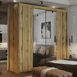 Sliding Wardrobes 4U Molli Oak 2 Door Mirror Wardrobe