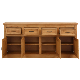 Loft24 Selma 4 Door 4 Drawer Solid Pine Wood Sideboard - thumbnail 4