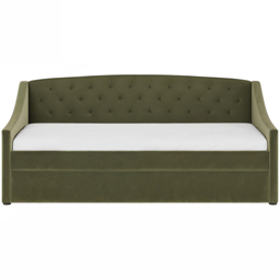 Flair Aurora Khaki Green 3 Seater Velvet Daybed - thumbnail 3