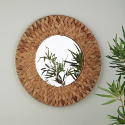 Mumbai Natural Woven Circular Mirror - thumbnail 2