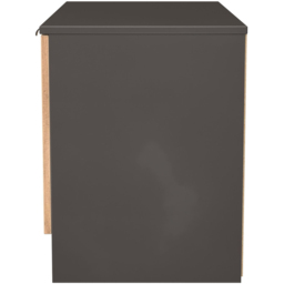 Crowndale Bora 2 Door Gold Craft Oak and Graphite Compact Storage Unit Ready Assembled - thumbnail 3